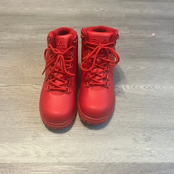 Red FILA Boots
